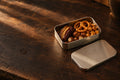Snack Tin : Plain Silver Metal Tin